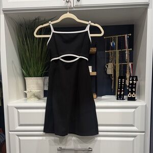 Wild Fable Black & White Cutout Spaghetti Strap Dress SZ XS